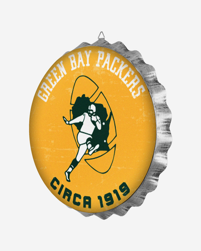 Green Bay Packers Retro Bottle Cap Wall Sign FOCO - FOCO.com
