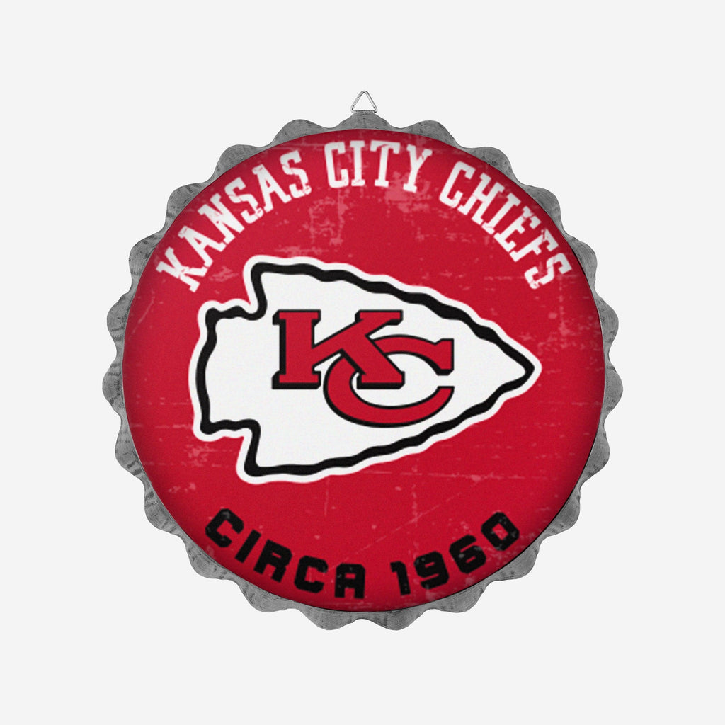 Kansas City Chiefs Retro Bottle Cap Wall Sign FOCO - FOCO.com