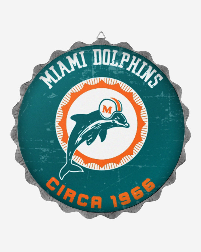 Miami Dolphins Retro Bottle Cap Wall Sign FOCO - FOCO.com