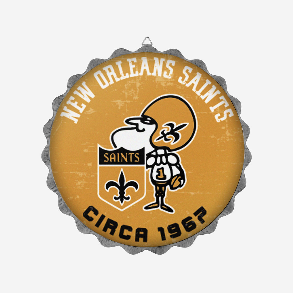 New Orleans Saints Retro Bottle Cap Wall Sign FOCO - FOCO.com