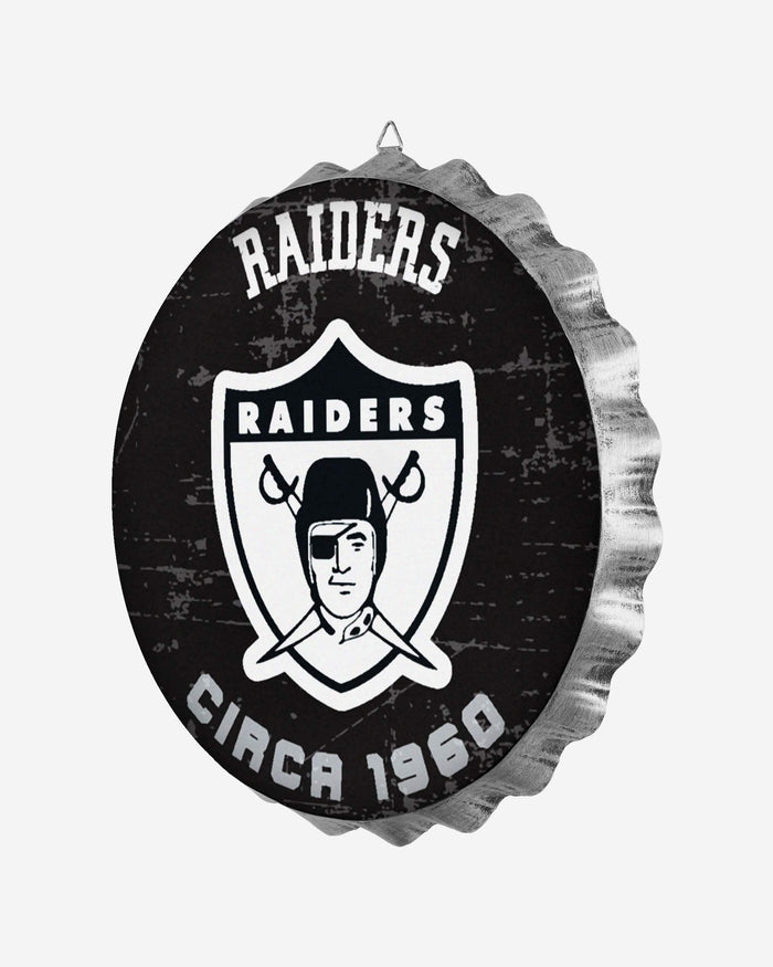 Las Vegas Raiders Retro Bottle Cap Wall Sign FOCO - FOCO.com