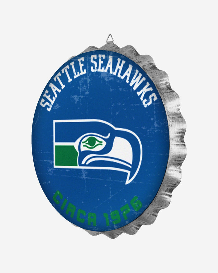 Seattle Seahawks Retro Bottle Cap Wall Sign FOCO - FOCO.com