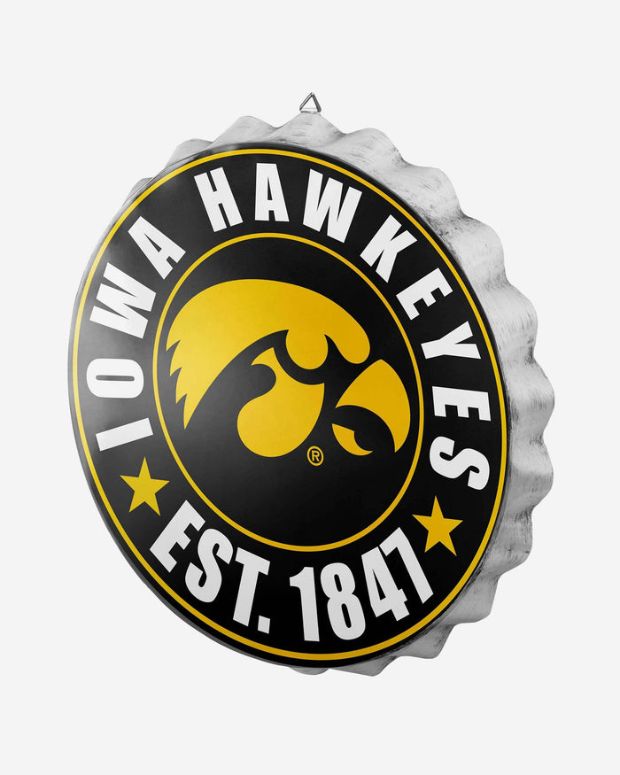 Iowa Hawkeyes Bottle Cap Wall Sign FOCO - FOCO.com