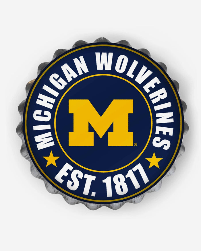 Michigan Wolverines Bottle Cap Wall Sign FOCO - FOCO.com