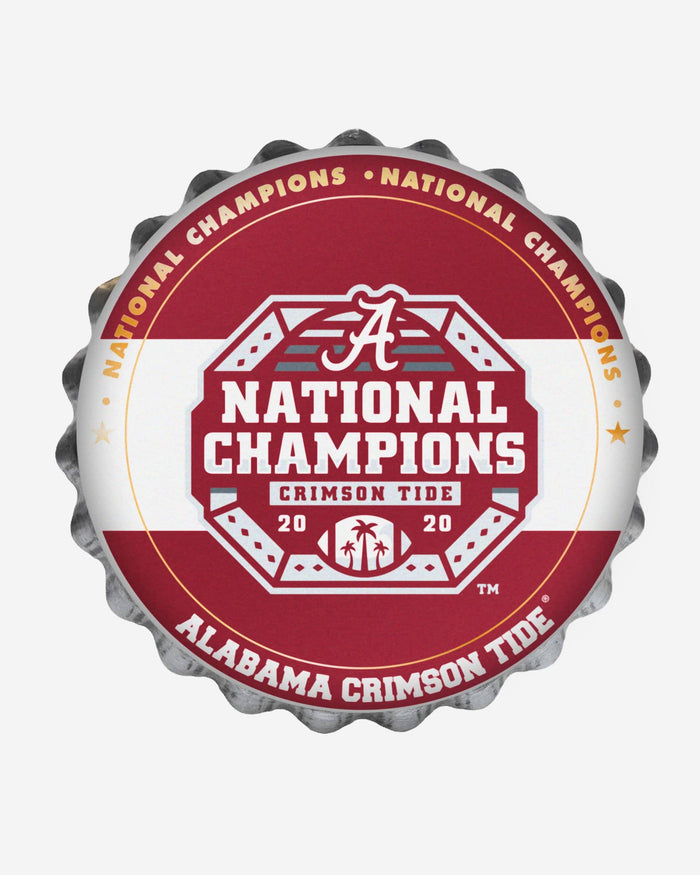 Alabama Crimson Tide 2020 Football National Champions Bottle Cap Wall Sign FOCO - FOCO.com