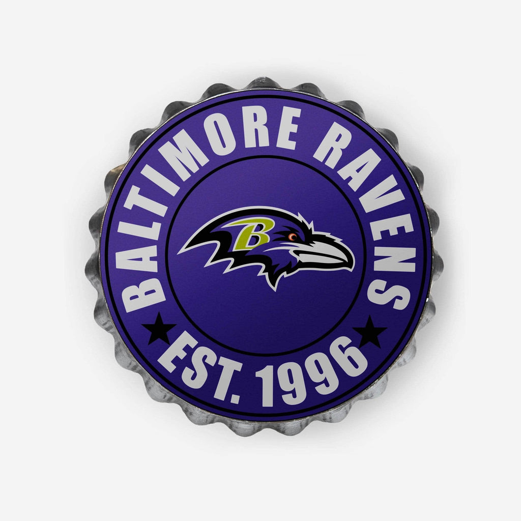 Baltimore Ravens Bottle Cap Wall Sign FOCO - FOCO.com