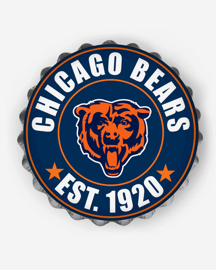 Chicago Bears Bottle Cap Wall Sign FOCO - FOCO.com