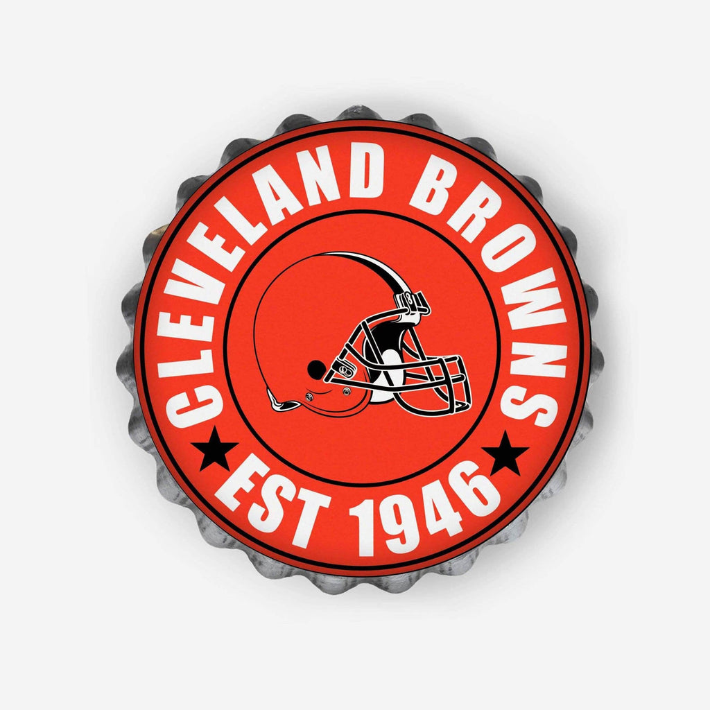 Cleveland Browns Bottle Cap Wall Sign FOCO - FOCO.com