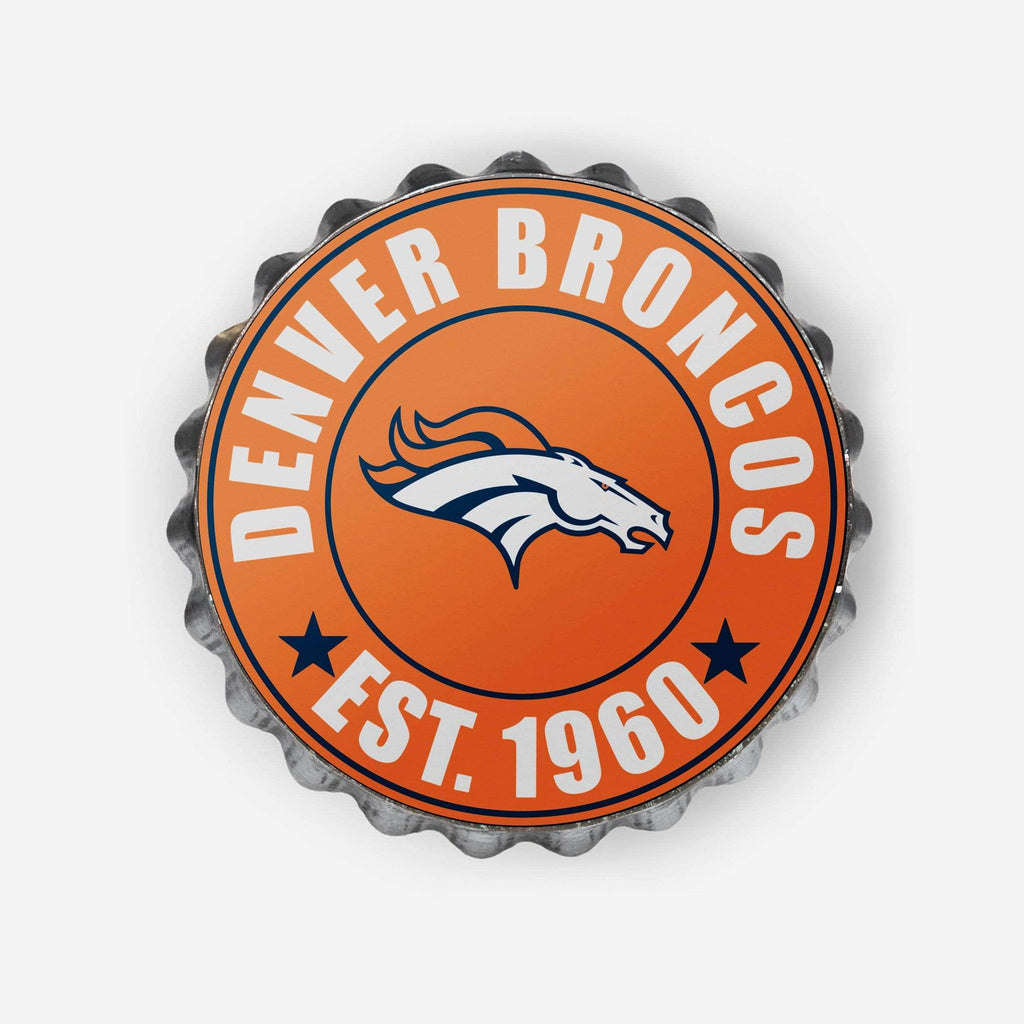 Denver Broncos Bottle Cap Wall Sign FOCO - FOCO.com