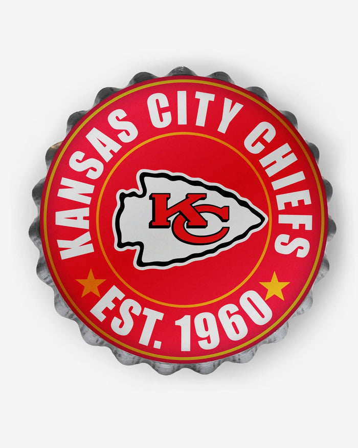 Kansas City Chiefs Bottle Cap Wall Sign FOCO - FOCO.com