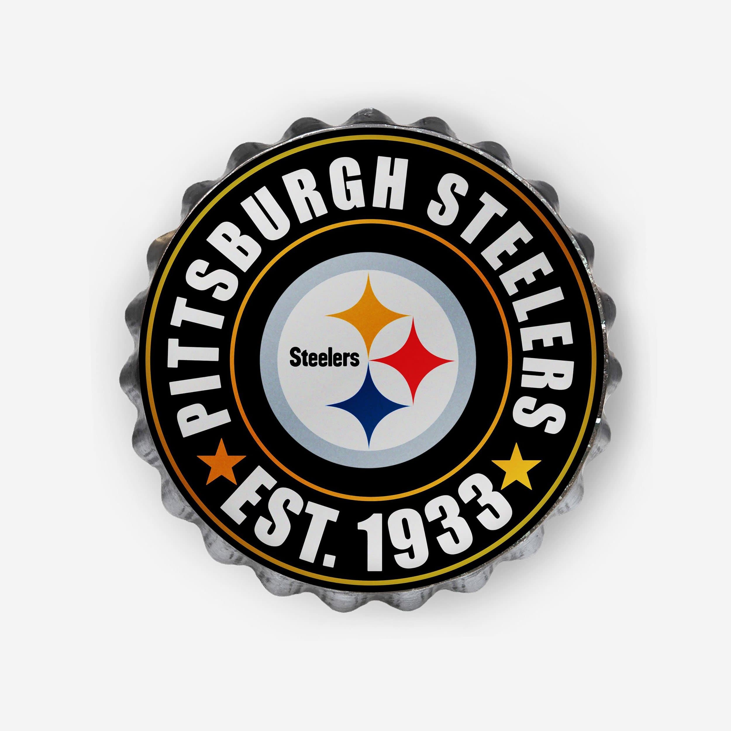 Pittsburgh Steelers Bottle Cap Wall Sign FOCO