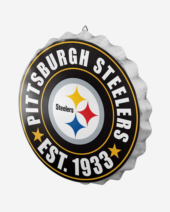 Pittsburgh Steelers Bottle Cap Wall Sign FOCO - FOCO.com
