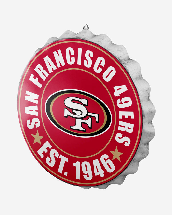 San Francisco 49ers Bottle Cap Wall Sign FOCO - FOCO.com