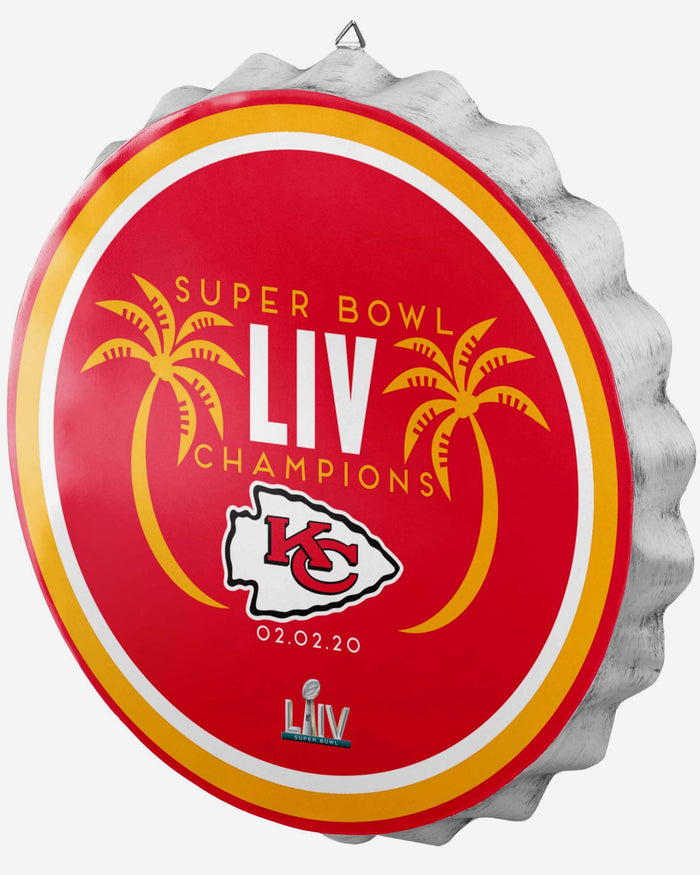 Kansas City Chiefs Super Bowl LIV Champions Bottle Cap Wall Sign FOCO - FOCO.com