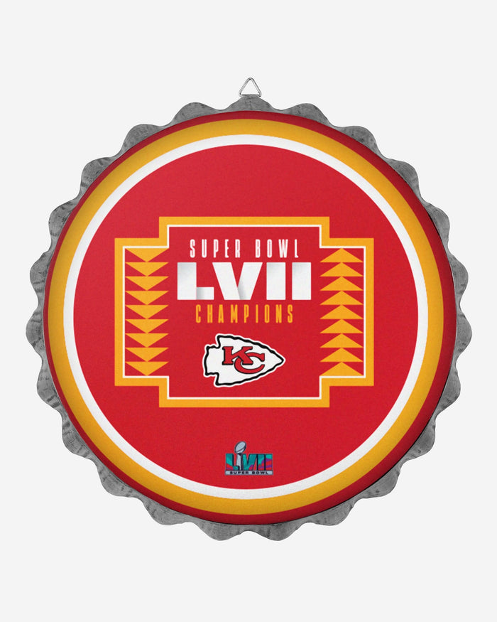 Kansas City Chiefs Super Bowl LVII Champions Bottle Cap Wall Sign FOCO - FOCO.com