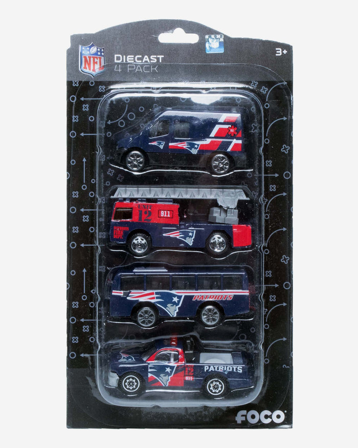New England Patriots Die Cast Cars 4 Pack FOCO - FOCO.com