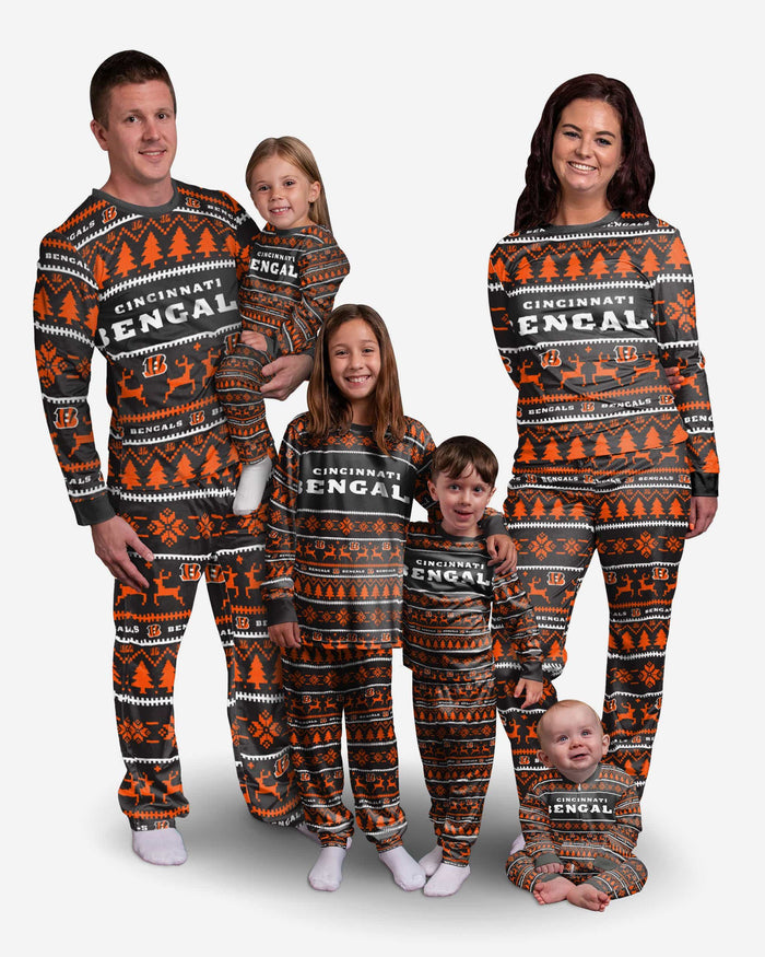 Cincinnati Bengals Infant Family Holiday Pajamas FOCO - FOCO.com