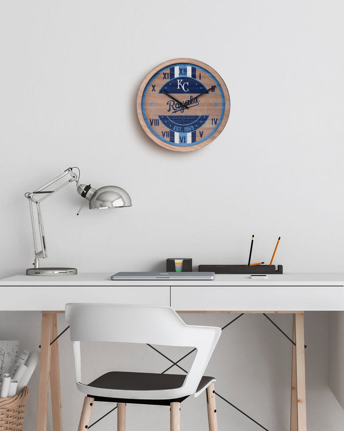 Kansas City Royals Barrel Wall Clock FOCO - FOCO.com