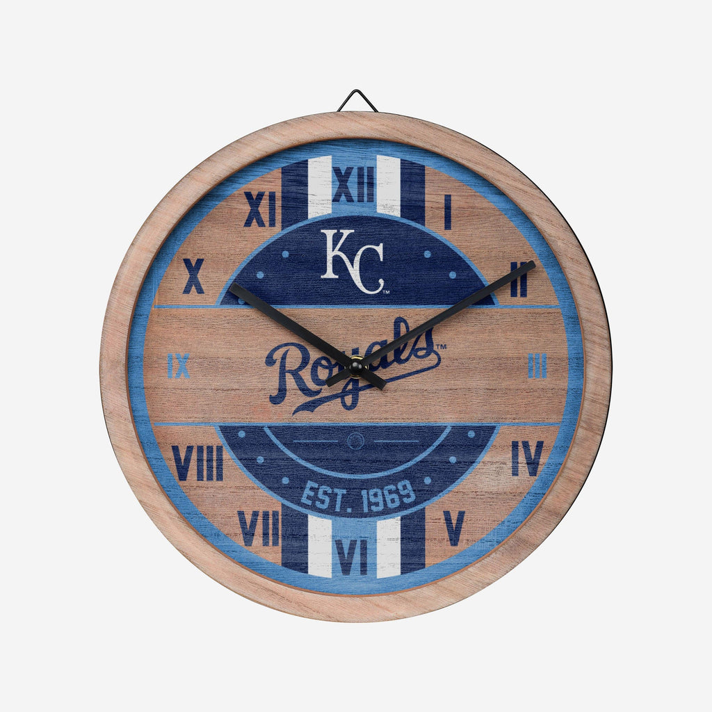 Kansas City Royals Barrel Wall Clock FOCO - FOCO.com