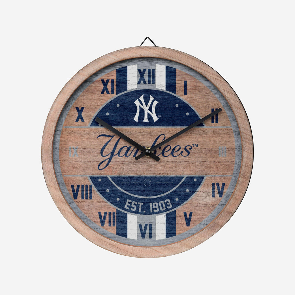 New York Yankees Barrel Wall Clock FOCO - FOCO.com