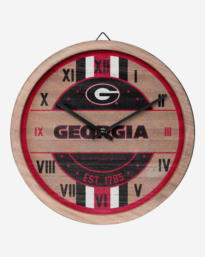Georgia Bulldogs Barrel Wall Clock FOCO - FOCO.com