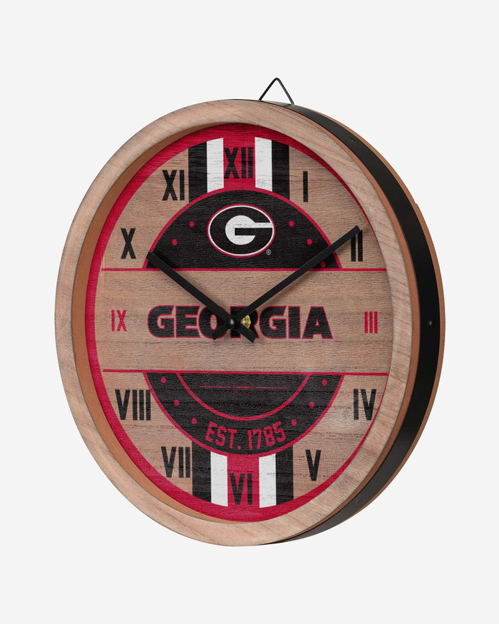 Georgia Bulldogs Barrel Wall Clock FOCO - FOCO.com