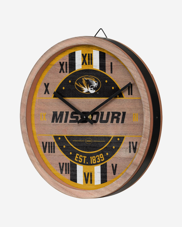 Missouri Tigers Barrel Wall Clock FOCO - FOCO.com