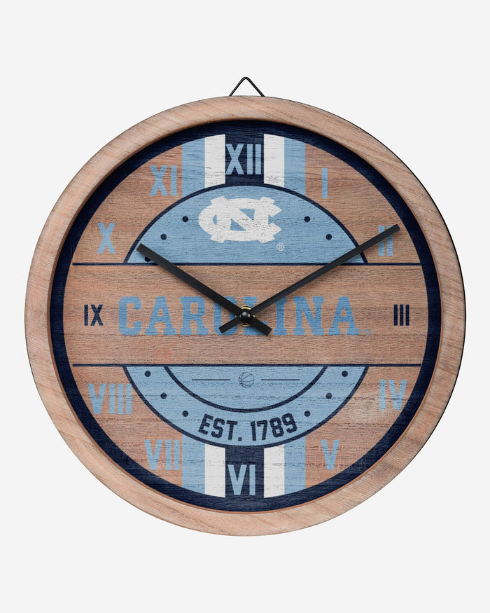 North Carolina Tar Heels Barrel Wall Clock FOCO - FOCO.com
