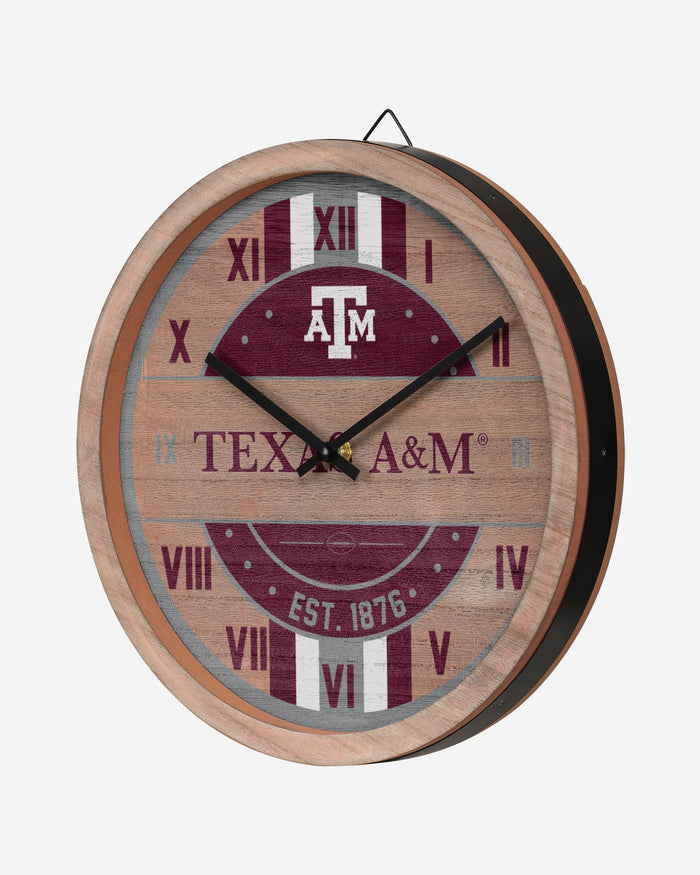 Texas A&M Aggies Barrel Wall Clock FOCO - FOCO.com