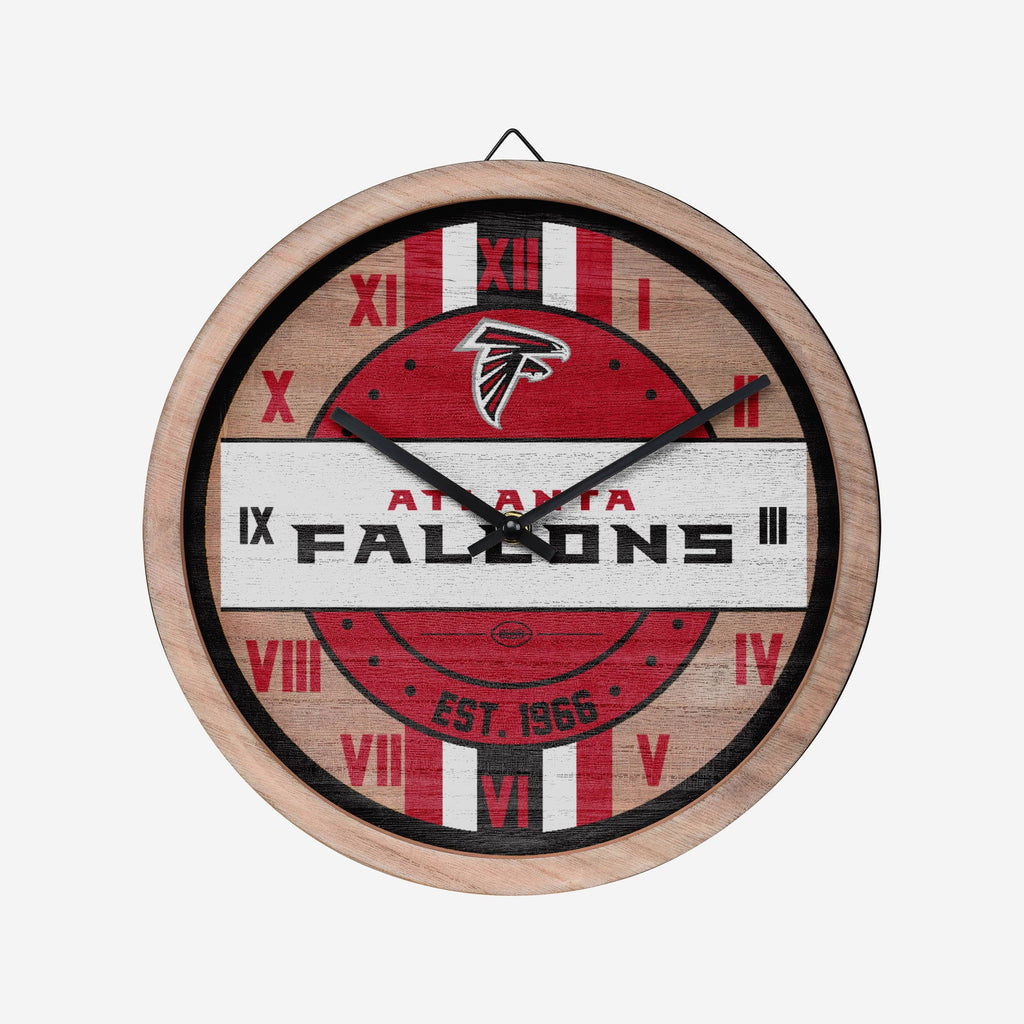 Atlanta Falcons Barrel Wall Clock FOCO - FOCO.com