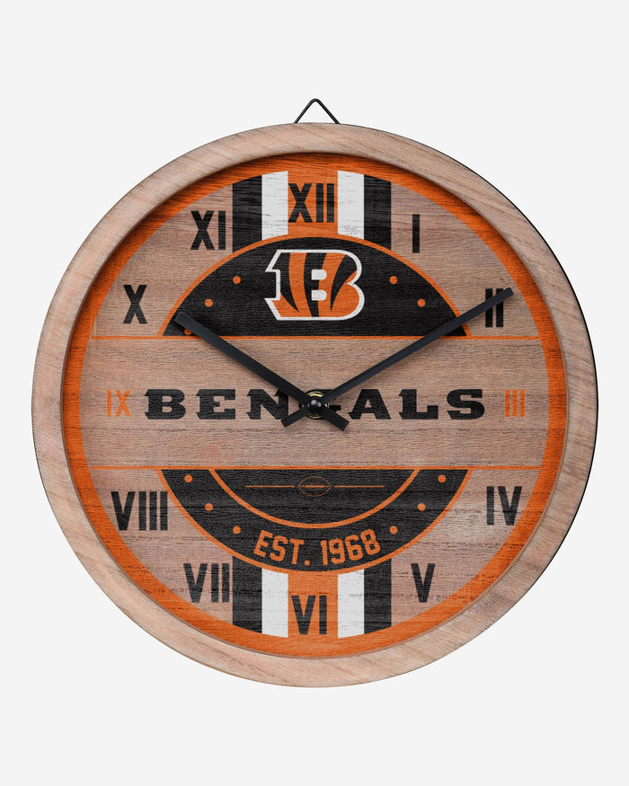 Cincinnati Bengals Barrel Wall Clock FOCO - FOCO.com