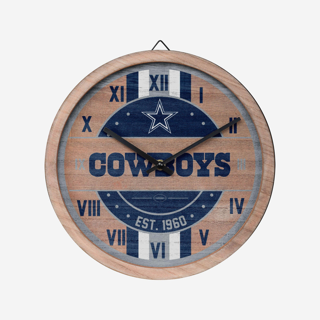 Dallas Cowboys Barrel Wall Clock FOCO - FOCO.com