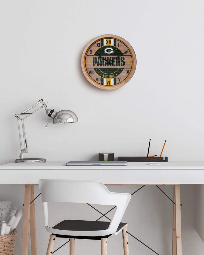 Green Bay Packers Barrel Wall Clock FOCO