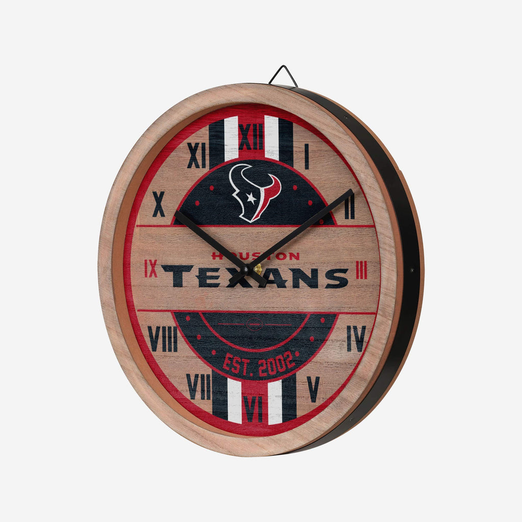 Houston Texans Barrel Wall Clock FOCO