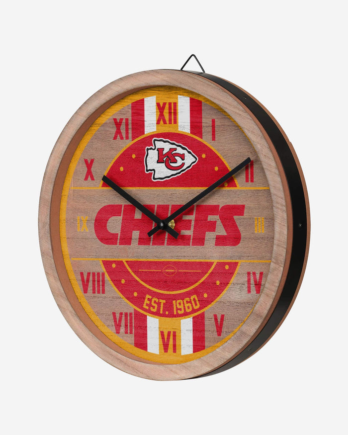 Kansas City Chiefs Barrel Wall Clock FOCO - FOCO.com