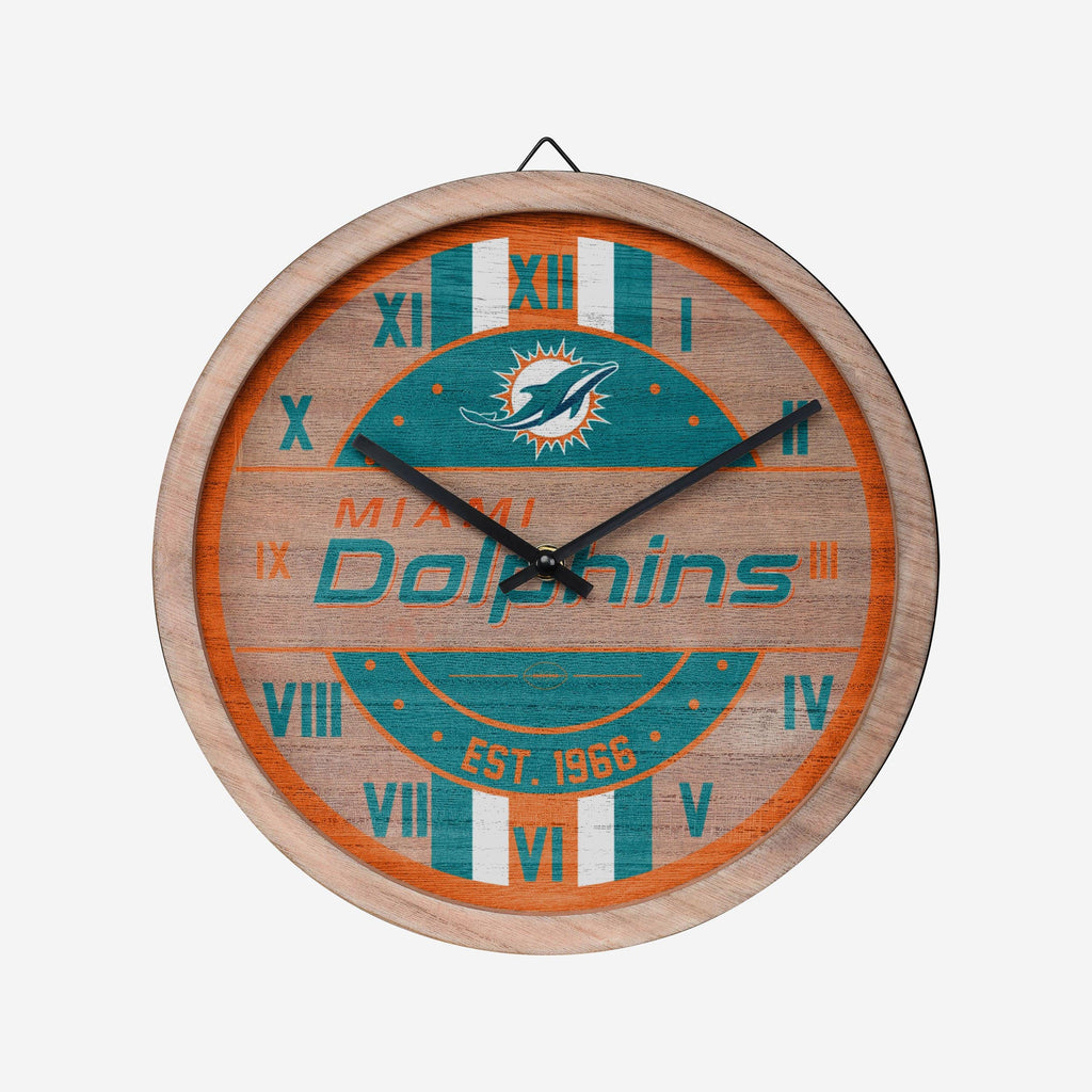 Miami Dolphins Barrel Wall Clock FOCO - FOCO.com