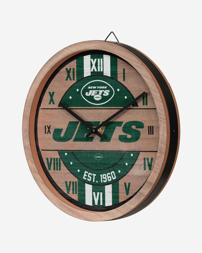 New York Jets Barrel Wall Clock FOCO - FOCO.com