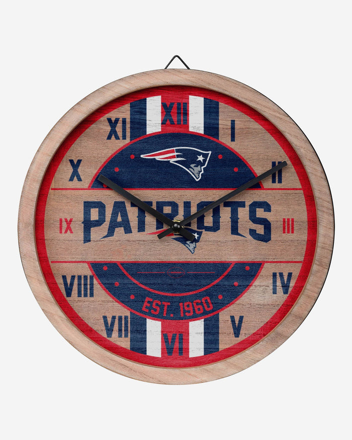 New England Patriots Barrel Wall Clock FOCO - FOCO.com