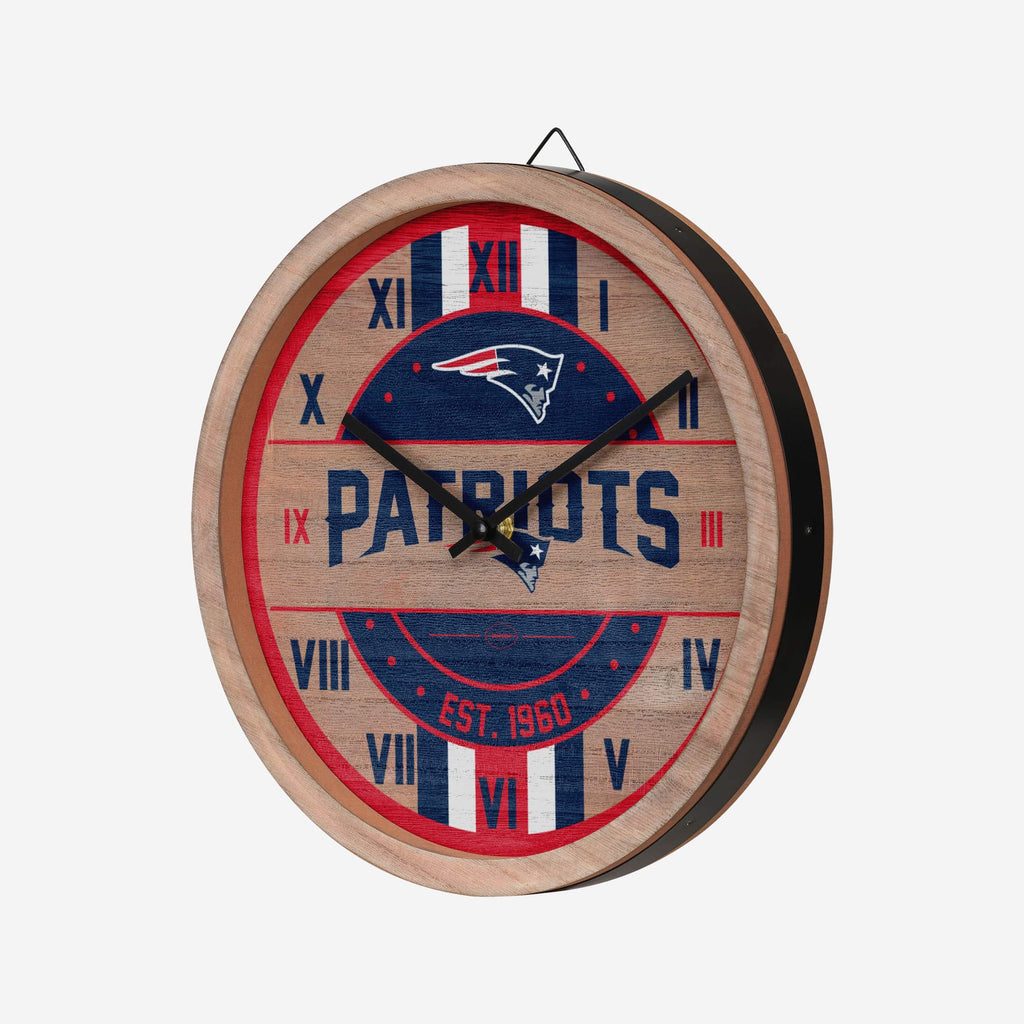 New England Patriots Barrel Wall Clock FOCO