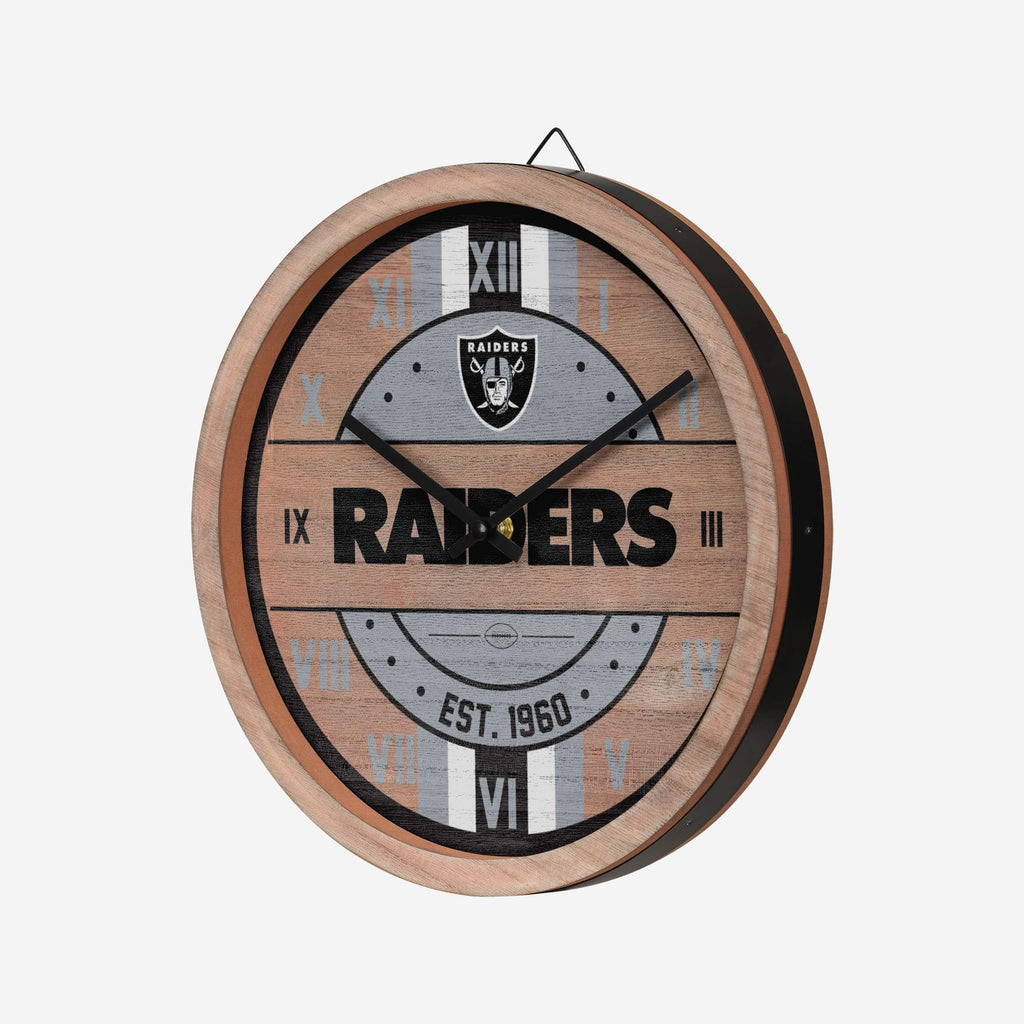 Las Vegas Raiders Barrel Wall Clock FOCO