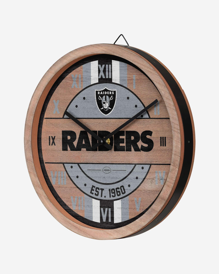 Las Vegas Raiders Barrel Wall Clock FOCO - FOCO.com