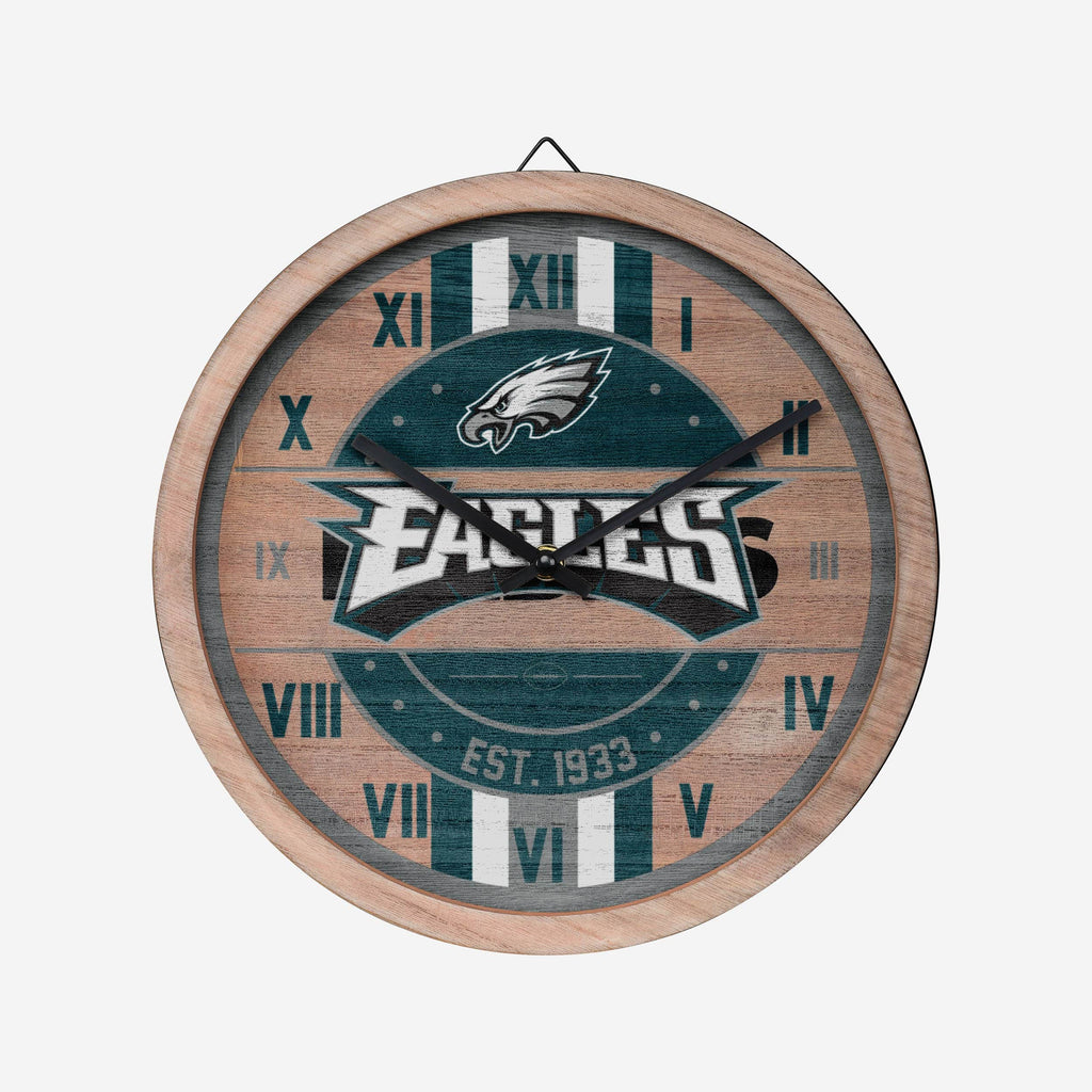 Philadelphia Eagles Barrel Wall Clock FOCO - FOCO.com