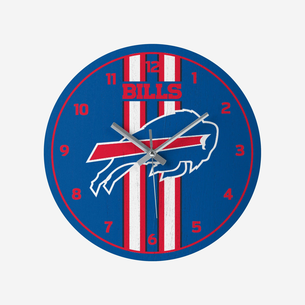 Buffalo Bills Team Stripe Clock FOCO - FOCO.com