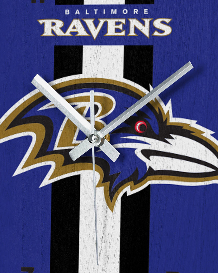 Baltimore Ravens Team Stripe Clock FOCO - FOCO.com