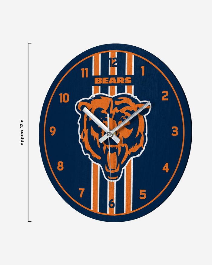 Chicago Bears Team Stripe Clock FOCO - FOCO.com