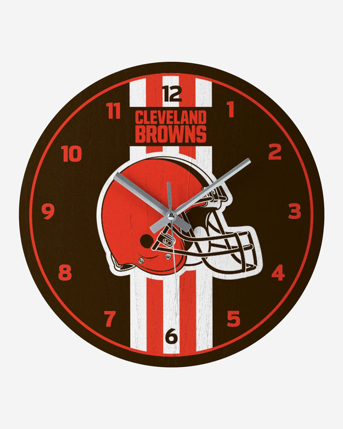 Cleveland Browns Team Stripe Clock FOCO - FOCO.com
