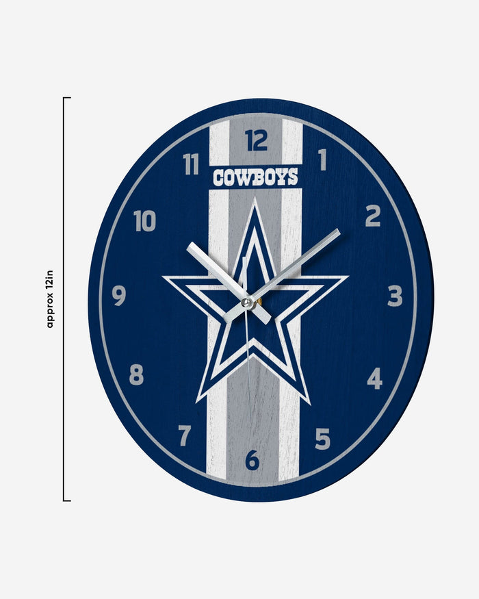 Dallas Cowboys Team Stripe Clock FOCO - FOCO.com