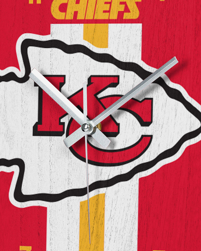 Kansas City Chiefs Team Stripe Clock FOCO - FOCO.com