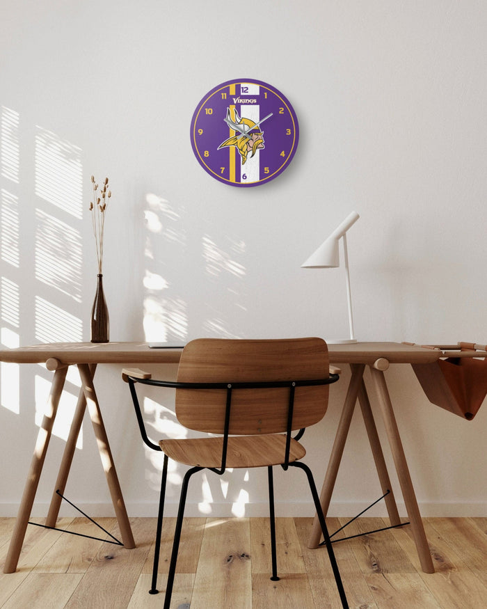 Minnesota Vikings Team Stripe Clock FOCO - FOCO.com
