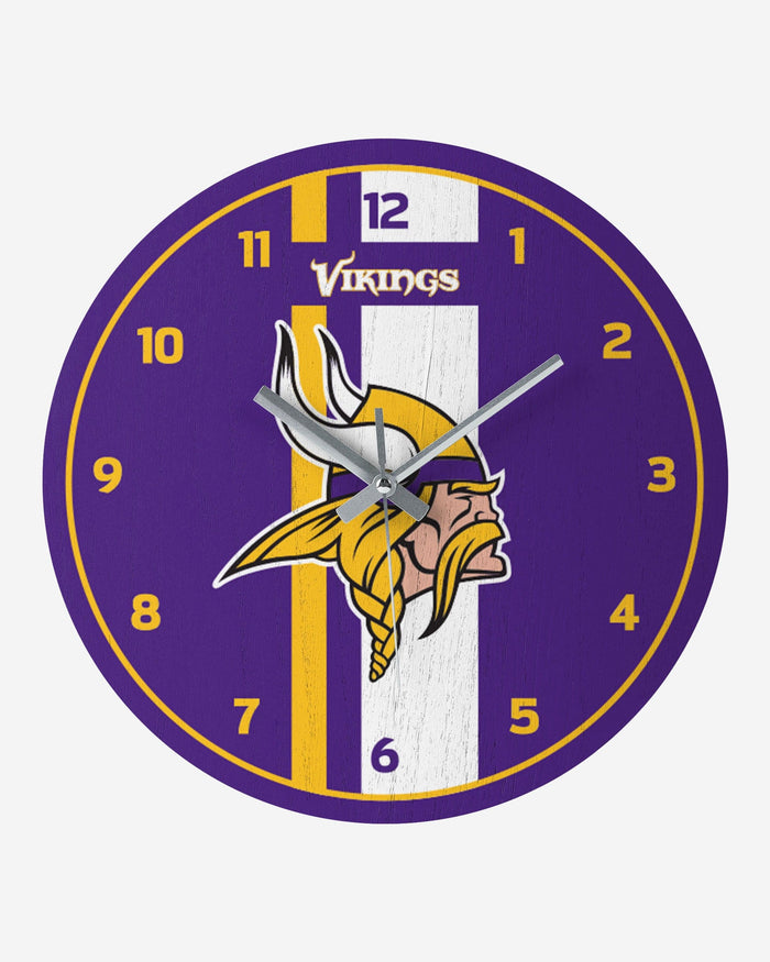 Minnesota Vikings Team Stripe Clock FOCO - FOCO.com